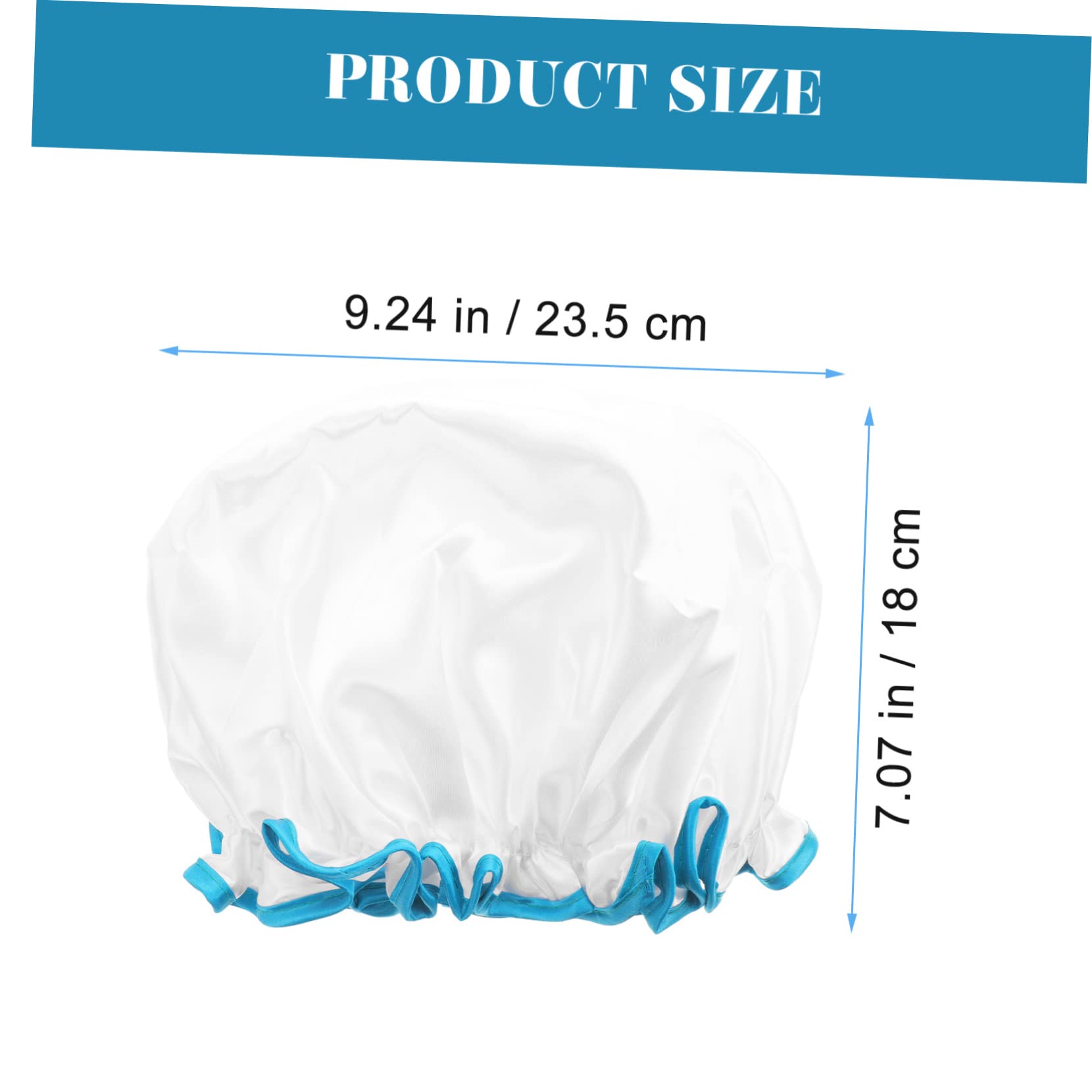 Healeved 8piezas Gorros De Baño Reutilizables Para Mujeres De Doble Impermeables Protege Tu Cabello Maquillaje