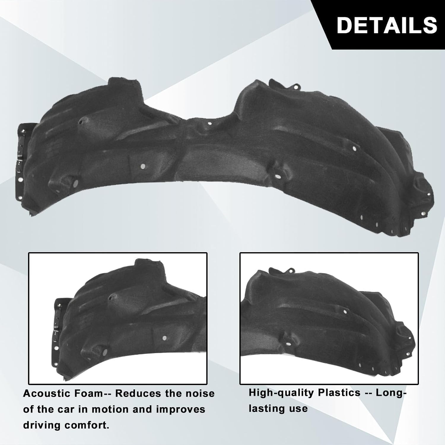 SecosAutoparts Fender Liners Front Inner Left Side Compatible with Toyota RAV4 2019 2020 2021 2022 2023 2024 Replace# 538760R080 53876-0R080