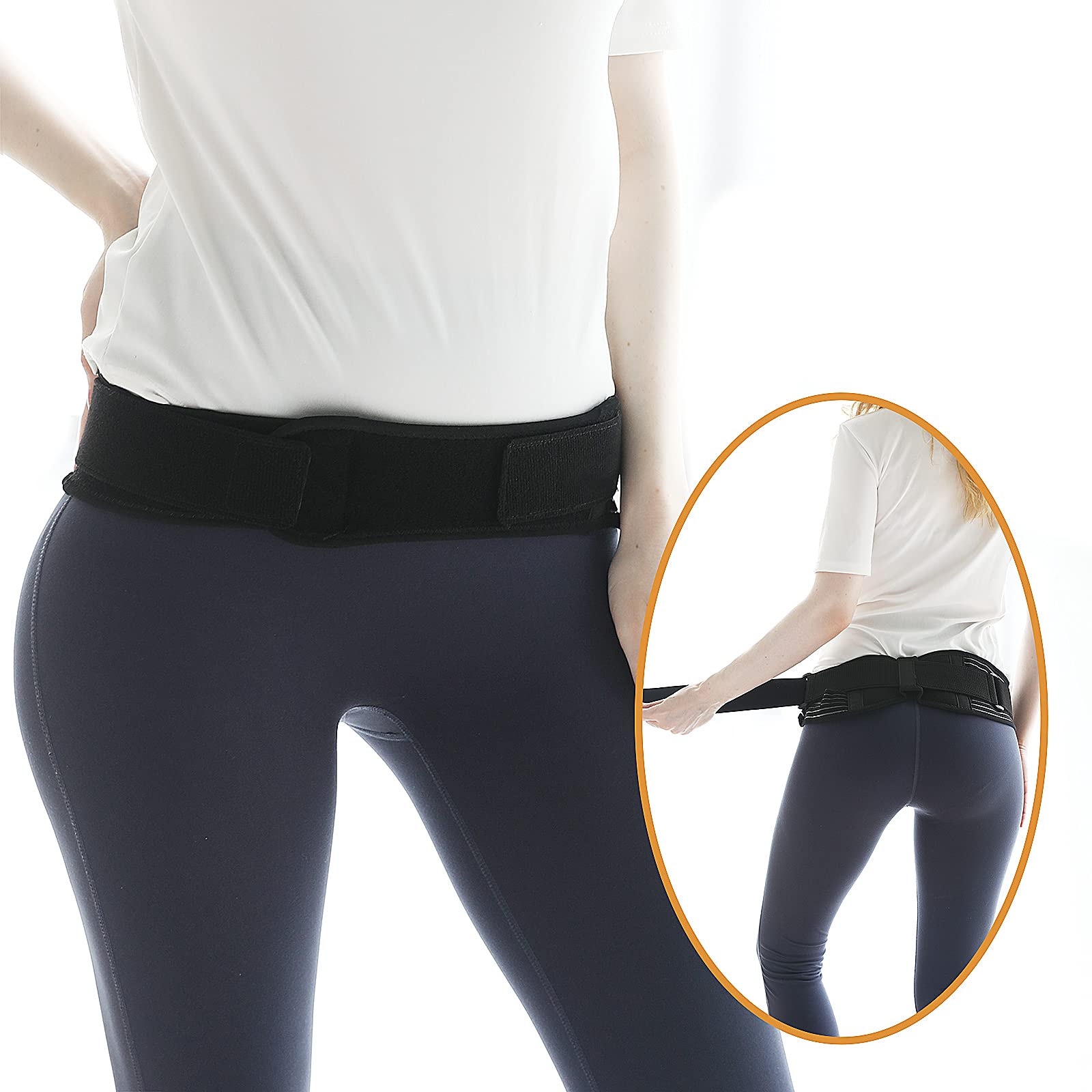 Sacroiliac Hip Belt Joint Hip Belt That Alleviate Sciatic Pelvic Lower Back and Leg Pain Anti-Slip and Pilling-Resistant for Women and Men