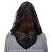 ANGELYK corsets habillés - Mantilla, Robó Triángulo Negro Verdadero Encaje de Raso...