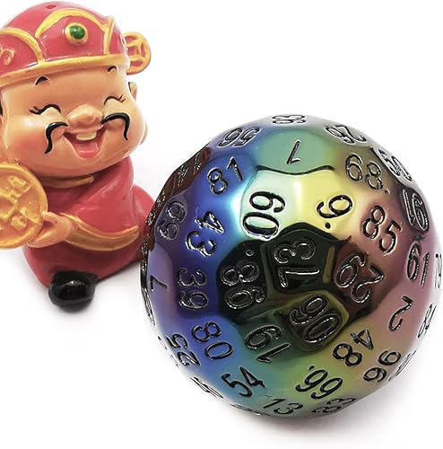 Miniatura 4 de Bescon Dados de 100 caras, dados de juego D100, Poliédrico Sólido 100 lados dados 45MM de diámetro (1.8 pulgadas)