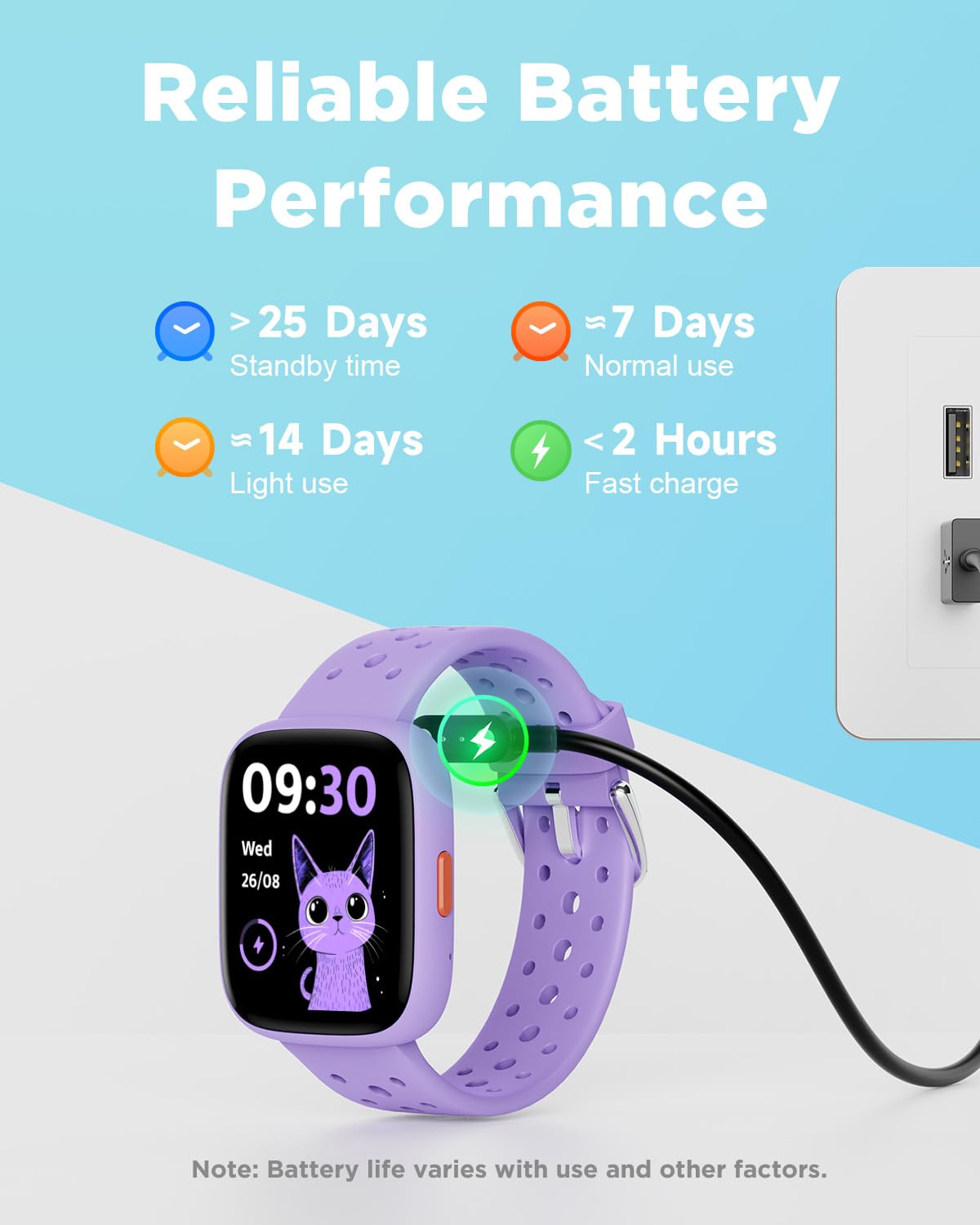 BIGGERFIVE Smartwatch dla dzieci, zegarek fitness 1,8 cala, krokomierz, puls 24/7, monitor snu, alarm wibracyjny, wodoodporność IP68, gry logiczne z/bez aplikacji, dla dziewcząt, nastolatków 5-16
