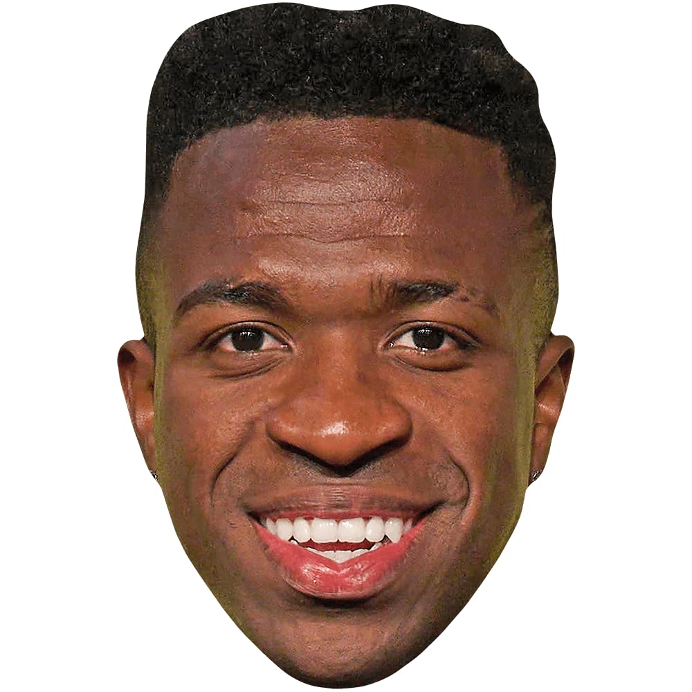 Vinicius Junior (Smile) Celebrity Mask, Flat Card Face, Fancy Dress Mask