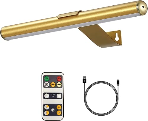 Miniatura 7 de Luz de imagen inalámbrica funciona con pilas, luz de pintura recargable con control remoto, lámpara de exhibición de arte de metal, 3 modos, luz de