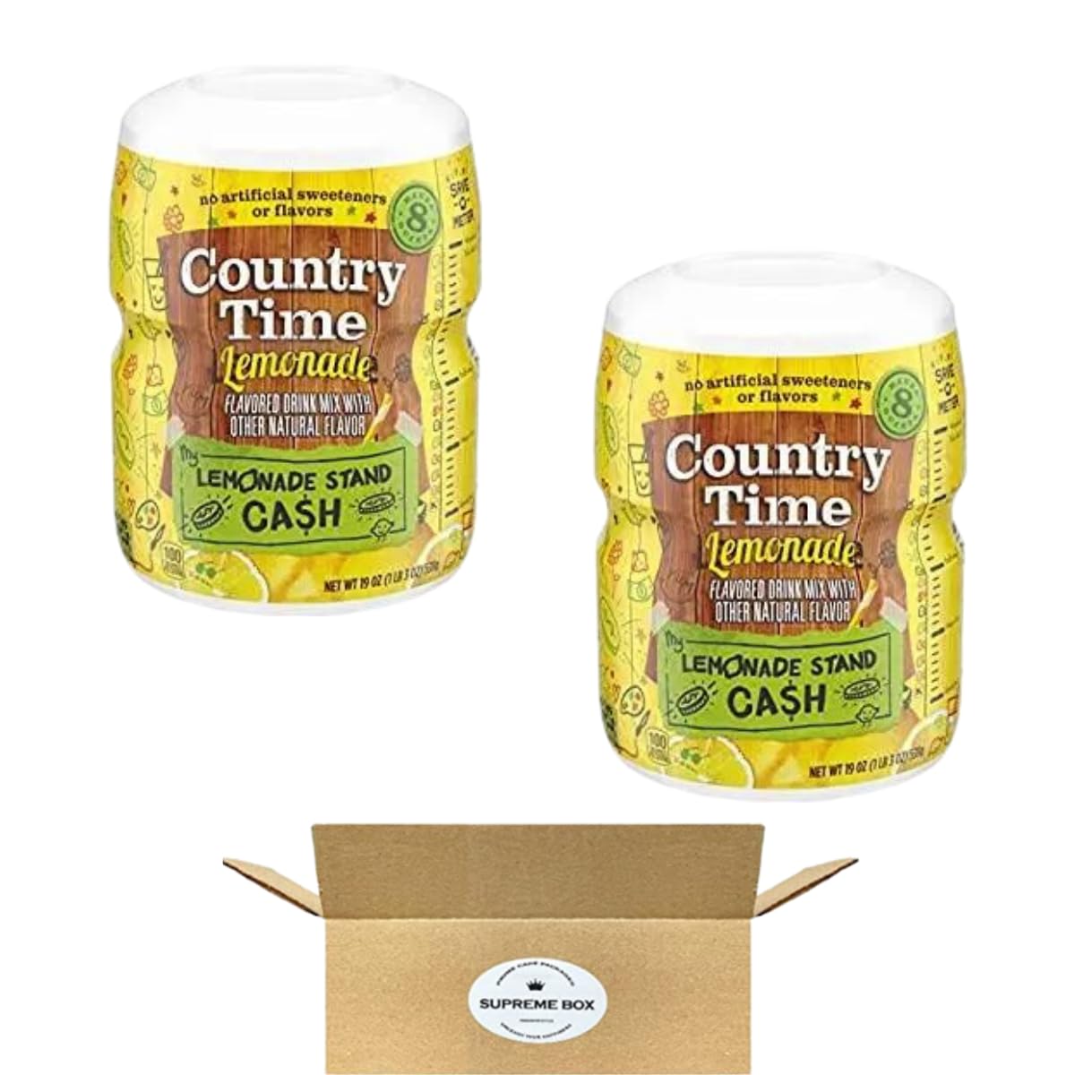 Country Time Lemonade Drink Mix 19oz Canister Pack of