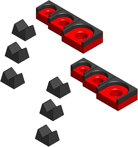 MagAttach - Kit organizador de trinquete (juego de 3 piezas (paquete de 2), rojonegro