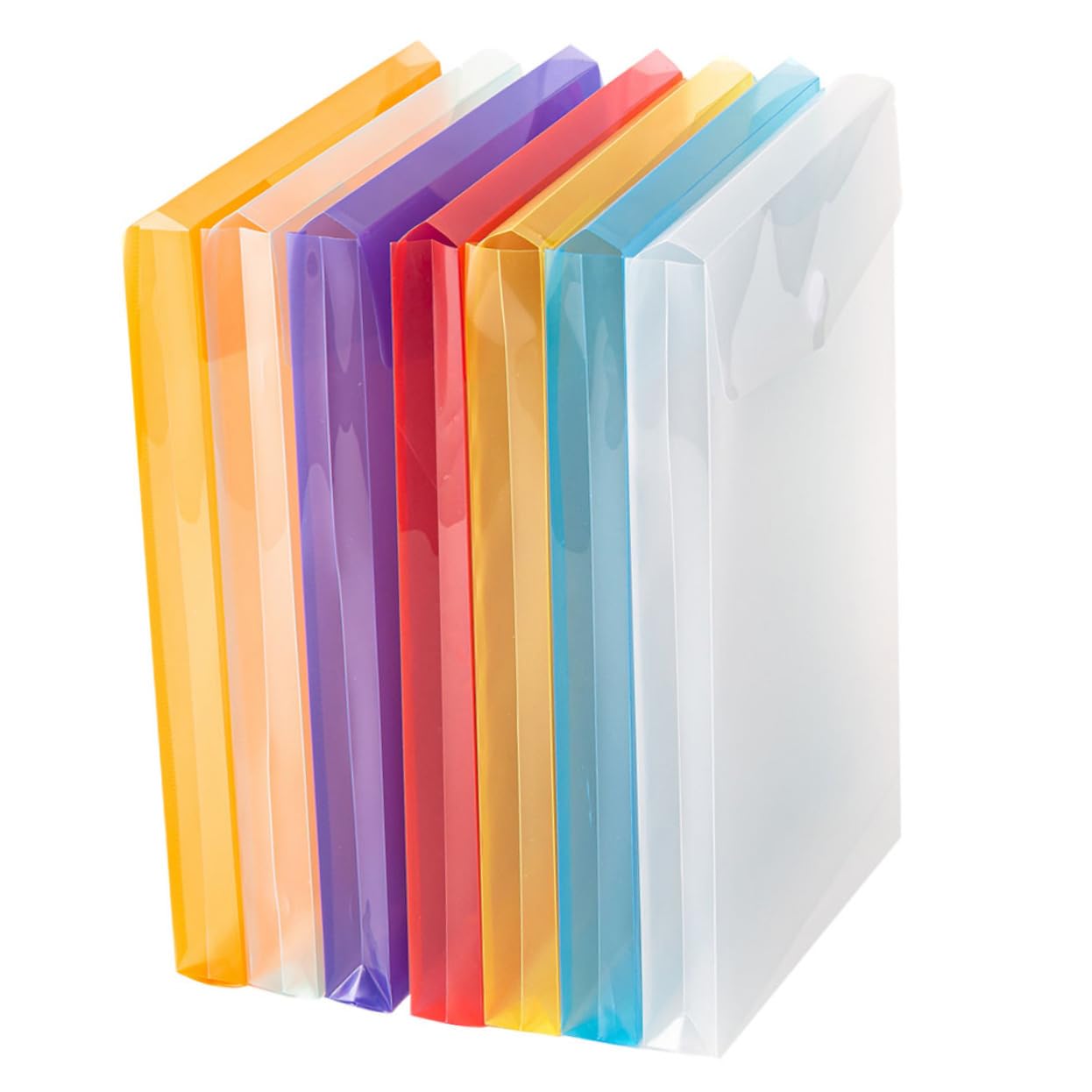 SHINEOFI 21piezas Carpetas De Archivos Coloridas Organizador De Documentos Reutilizables De Fundas Plásticas Para Oficina y Escuela Almacenamiento