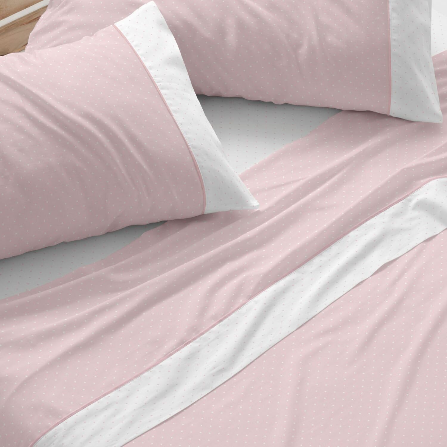 Burrito Blanco | Bed Sheet Set | 90 cm Bed (+ Sizes Available) | Design 238 | Coral Color (90 x 190/200 cm.)