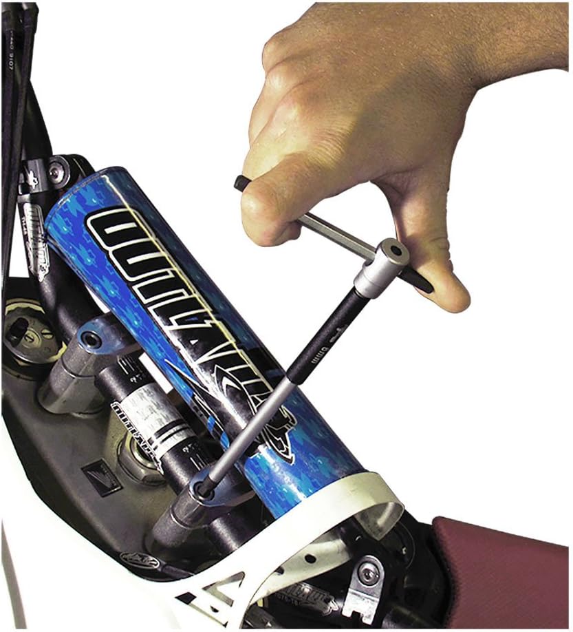 Pit Posse 8pc Metric T-Handle Hex Allen Key Wrench Tool Set - 3-Way Rotating Spinning Sleeve for Fast Spin Action - Includes Storage Rack - Made of High Carbon Steel - Auto Bike Moto Bicycle