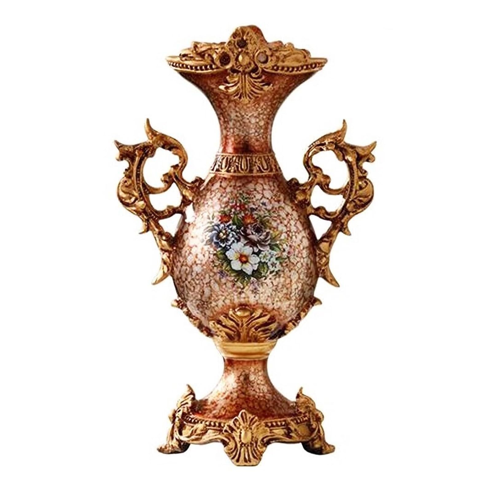 Grand vase de décoration table maison élégant et vase à fleurs marron