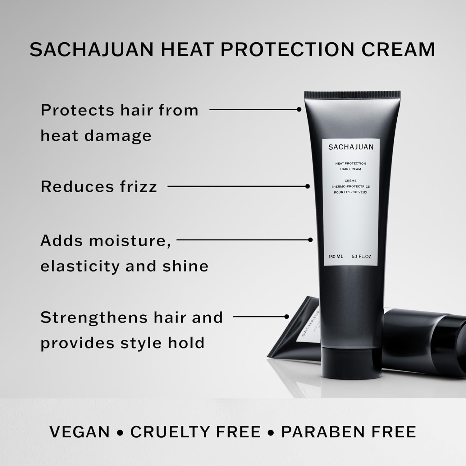SACHAJUAN Heat Protection Hair Cream, Heat Protectant Up to 446°F
