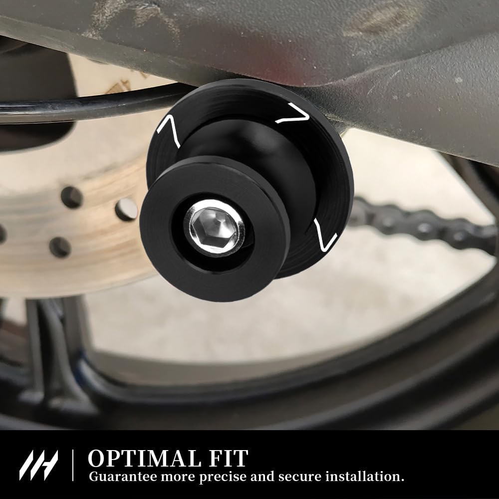 M8 Motorcycle Swingarm Bobbins For Z7 Hybrid 2024-2025 Ninja 7 Hybrid 2024-2025 Paddock Stand Mounts with Shock Absorption and Rear Swingarm z7 hybrid ninja 7 Accessories (Black)