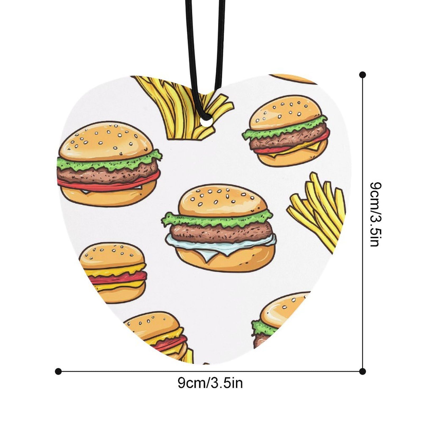 Hamburger Fried Car Air Freshener Hanging Aromatherapy Tablets for Car Accessories Love form