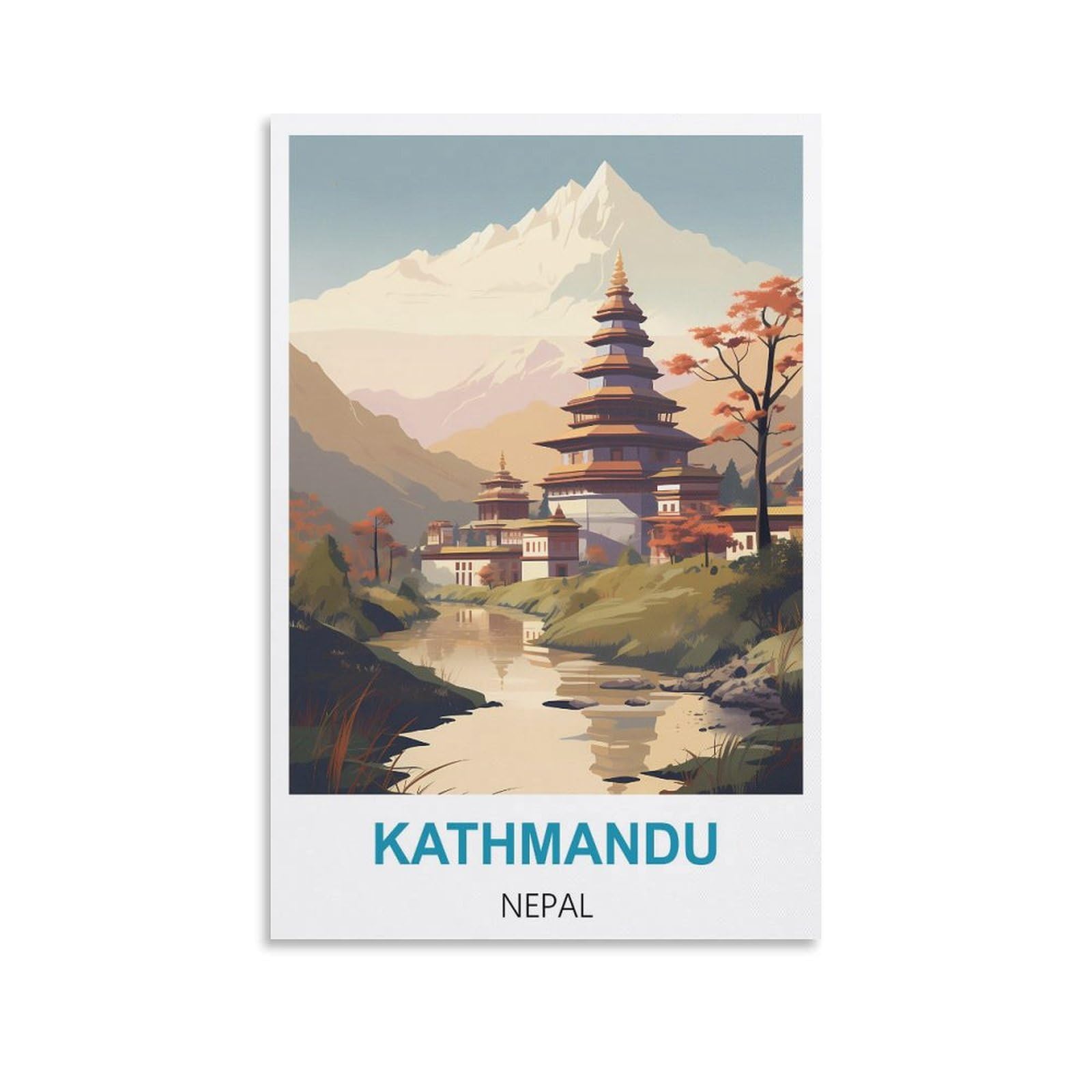 Metal Sign Tin Sign,Kathmandu Nepal,Garden & Kitchen Poster, Inspirational Sign Home Wall Art Decor for Home Kitchen Bar Club Decoration 30x30cm