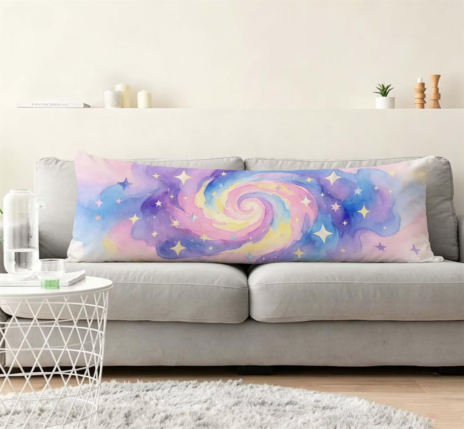 Nordic-25 Federe Cuscino Letto 50 x 150 cm, Cuscini per Divano Lino,