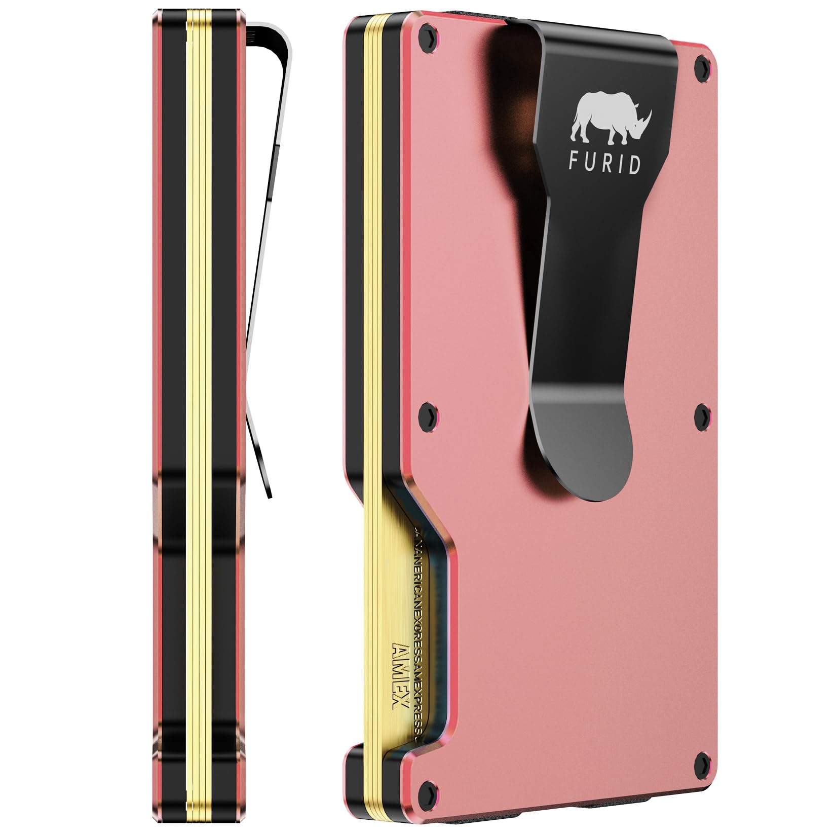 Slim Wallet Women Card Holder: Small Wallet for Women - Minimalist Credit Card Wallet - RFID Metal Wallet