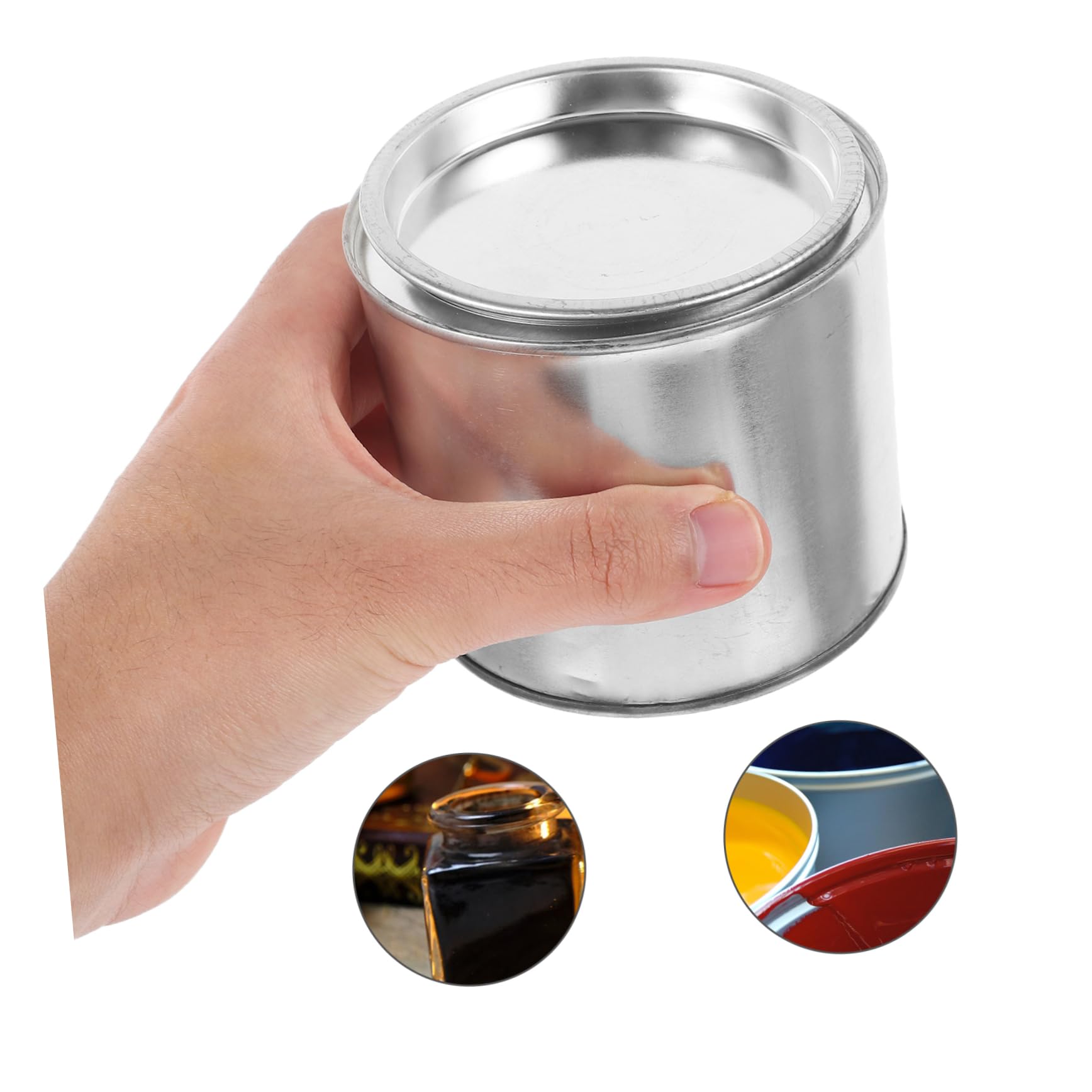 Lot De 6 Pots Métal Vides Avec Couvercles – 1/4 Pinte (1/2 Tasse) – Non Doublés