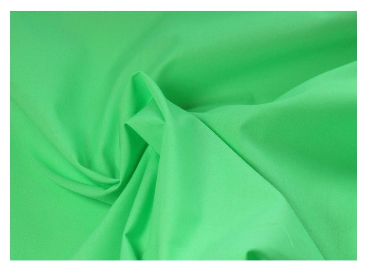 Polycotton Lime Fabric Material Plain Colour By The Metre 115cm wide (45")
