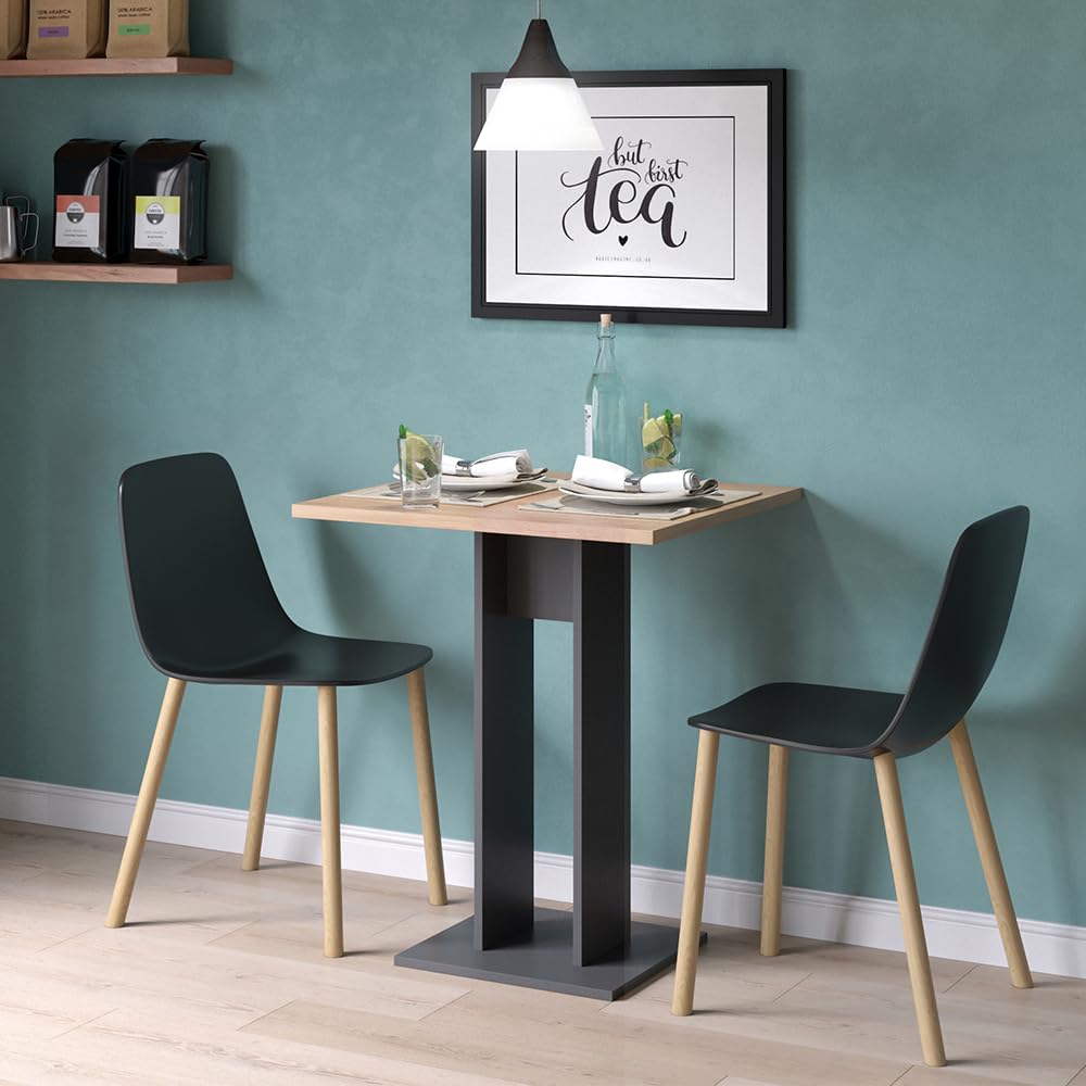 Vicco Esstisch Repose, Anthrazit, 65 x 65 cm, geeignet als platzsparender Einzeltisch für kleine Räume