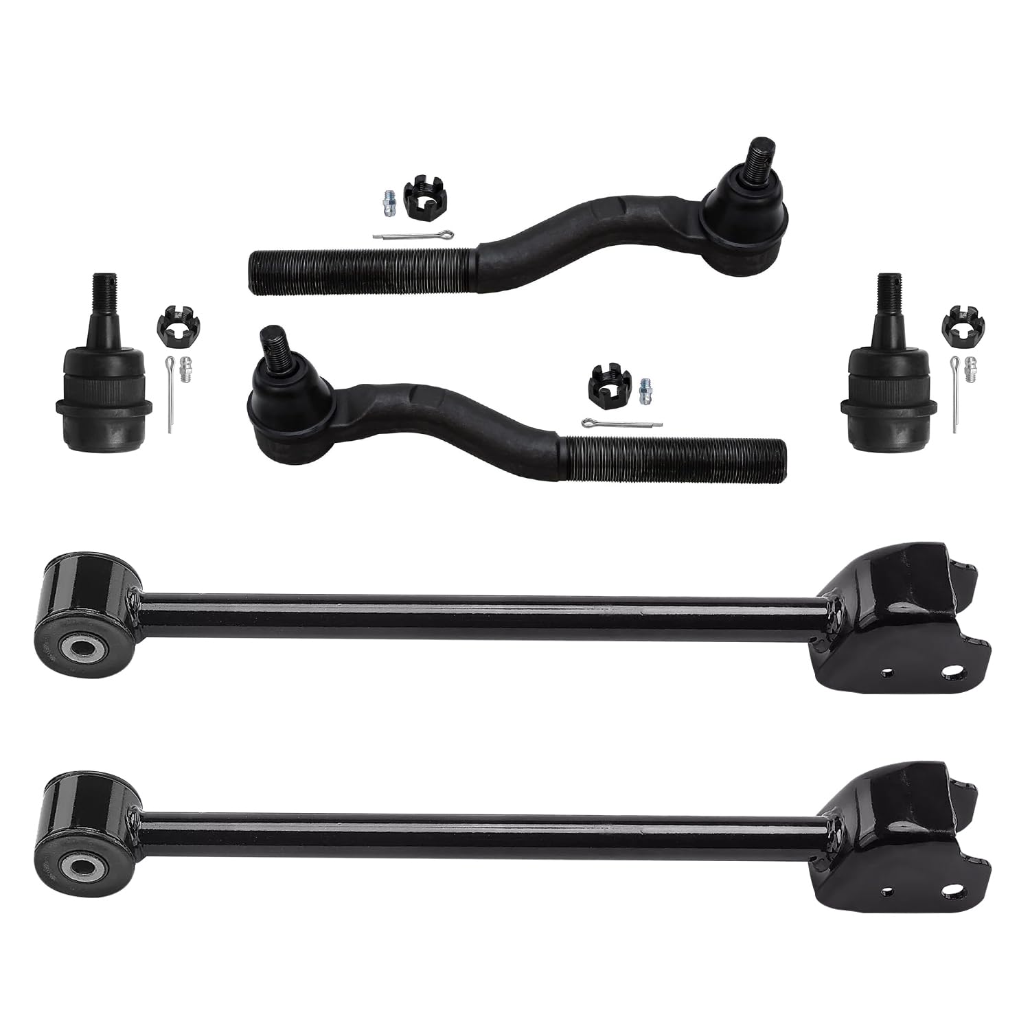 Detroit Axle - 6pc Front End Kit for 07-17 Jeep Wrangler, 18 Wrangler JK, 2