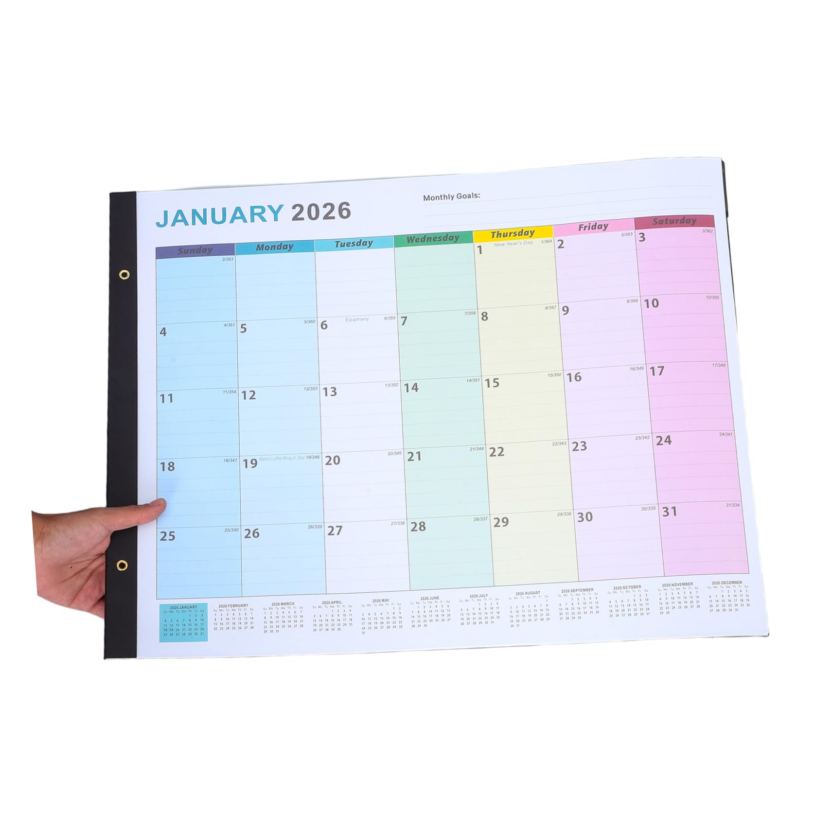 Bürokalender großes Wandkalenderplakat Heimkalender Wandkalender für Monat Englischer Kalender