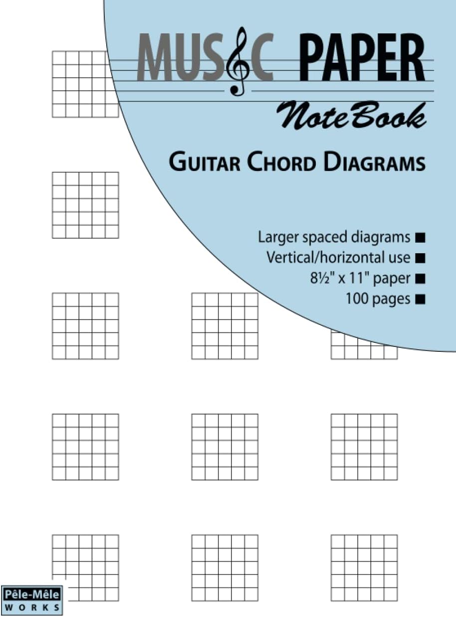 MUSIC PAPER NoteBook - Guitar Chord Diagrams