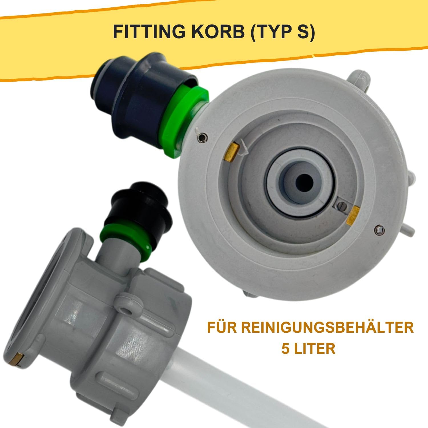 Conector para enroscar para recipientes de limpieza de plástico - Conector - cesta