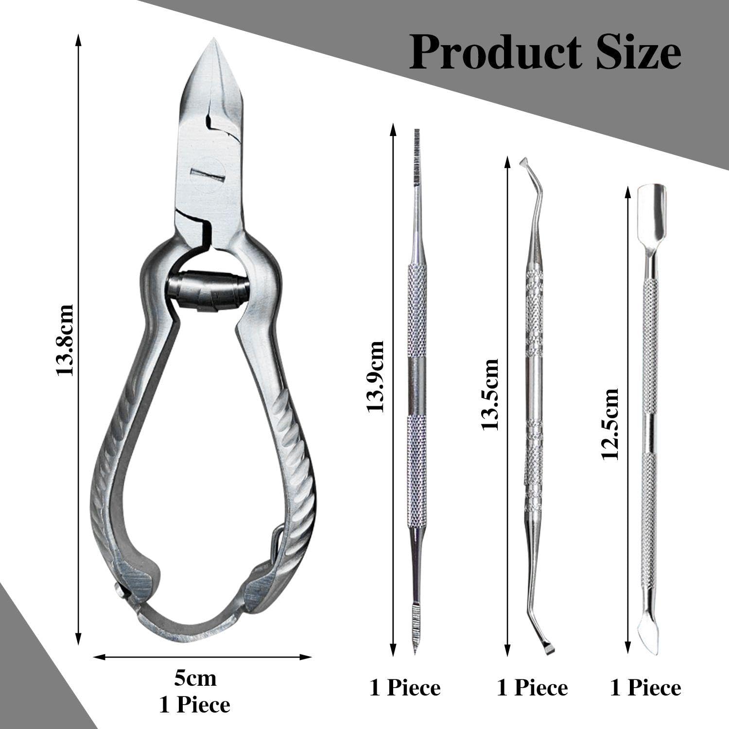 1 Pezzo Di Pinze Ad Ago Con Scanalatura Per Unghie, 3 Pezzi Di Tagliaunghie Per Manicure, Tagliaunghie Dei Piedi, Tagliaunghie Per Unghie Spesse, Unghie Incarnite, Strumenti Per Unghie Incarnite