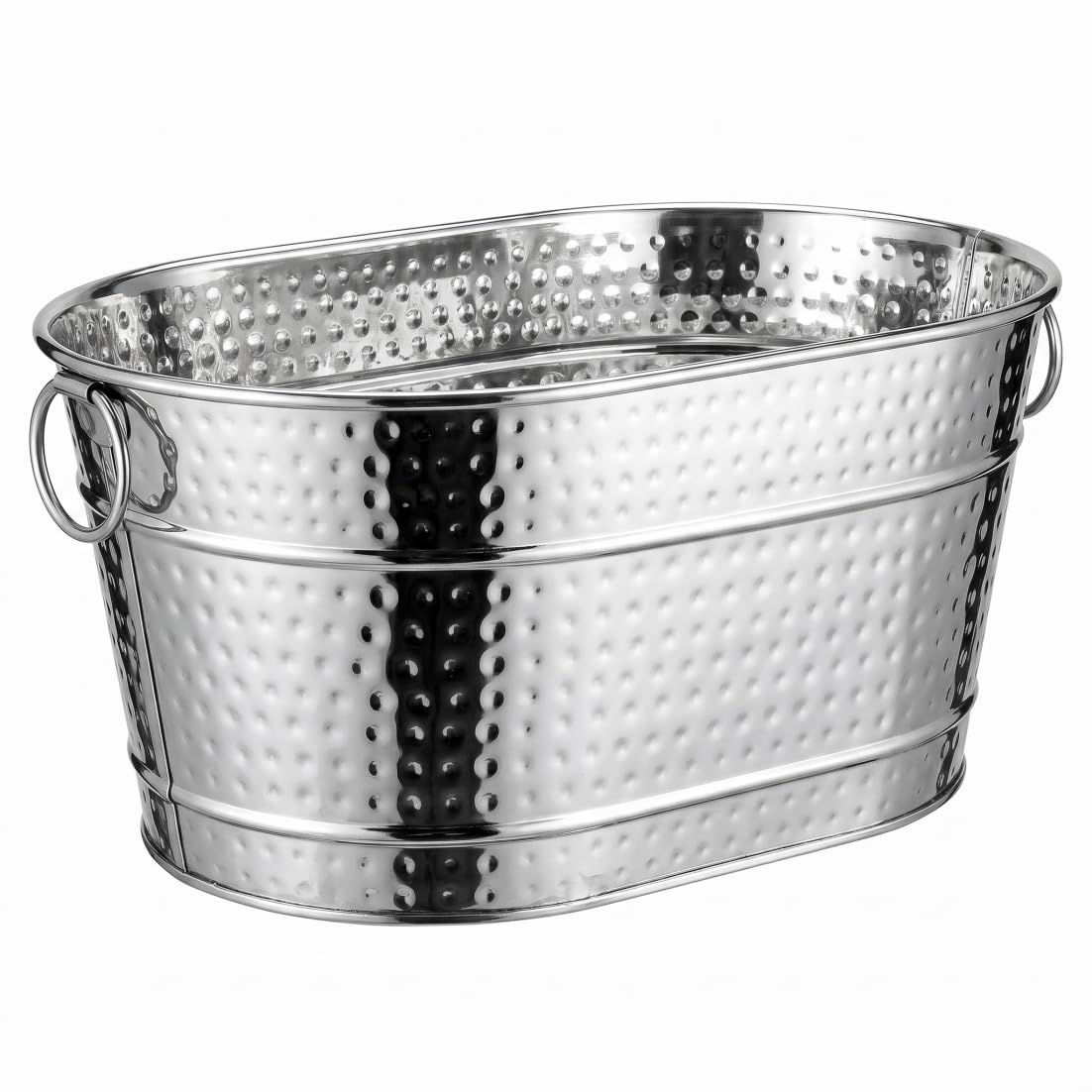 Hperu Beverage Tub, Large Ice Bucket Metal Wine & Beer Bucket with Handles, 11L Capacity for Parties Bars Entertaining, Drink Tub