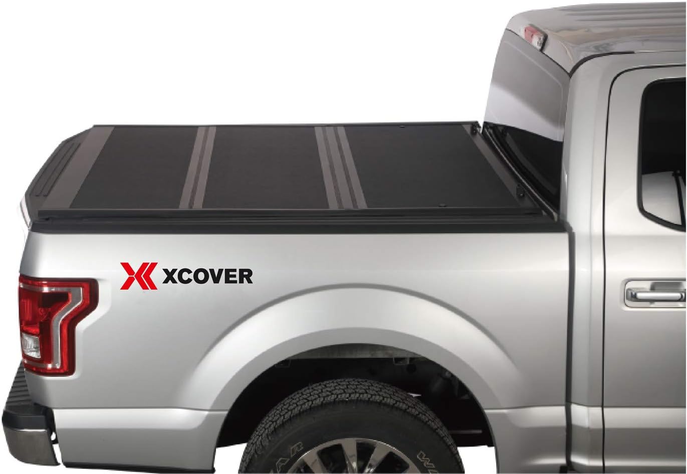 XCOVER Bed Cover Compatible with 2016-2025 Titan 5.5' Bed, Low Profile Hard Folding Tonneau Cover - Image 6
