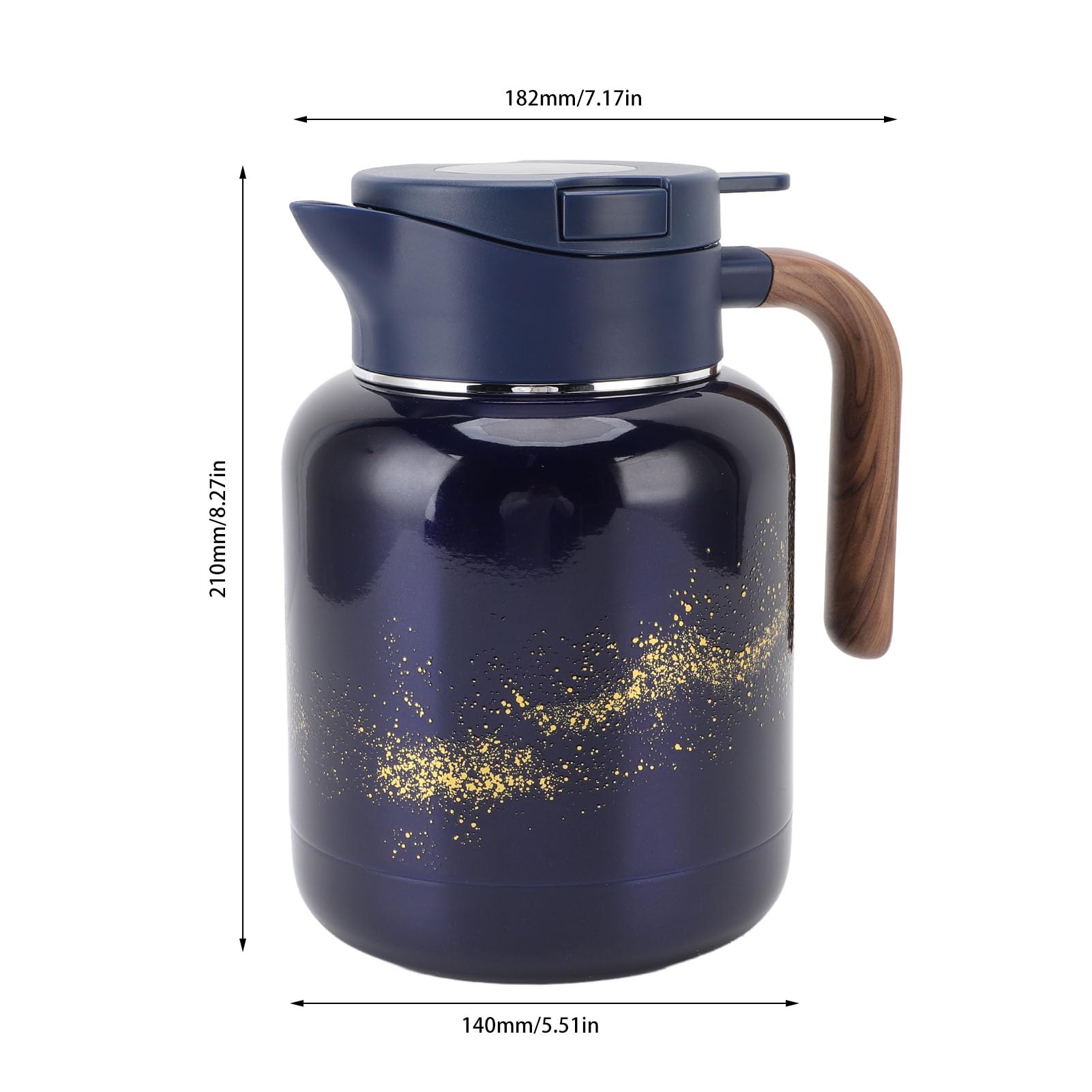 Izolowany dzbanek na herbatę 1300 ml Premium Ti Termiczny dzbanek do kawy ze stali nierdzewnej 304 Dozownik gorących napojów z cyfrowym wyświetlaczem do użytku domowego w biurze