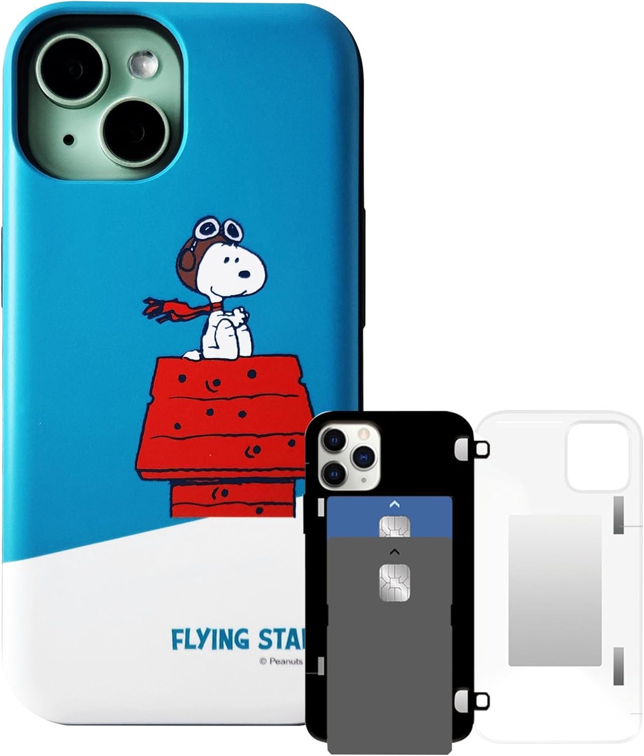 Cartoon Manga Animation Anime Phone Case Shockproof Dual Bumper Case UV Color Printing Card Wallet Phone case Compatible with iPhone 15 (School Bus)