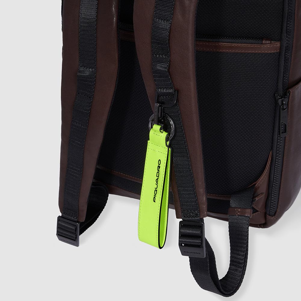 PIQUADRO – Zaino da Bici - Porta PC 15,6" - In Pelle - Viaggio e Lavoro – Uomo