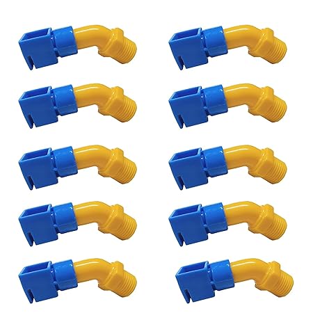 Aerowell Solar Panel Cleaning Sprinkler Shower PVC Set of 10 pcs (1/2 inch,Standard Size) Short