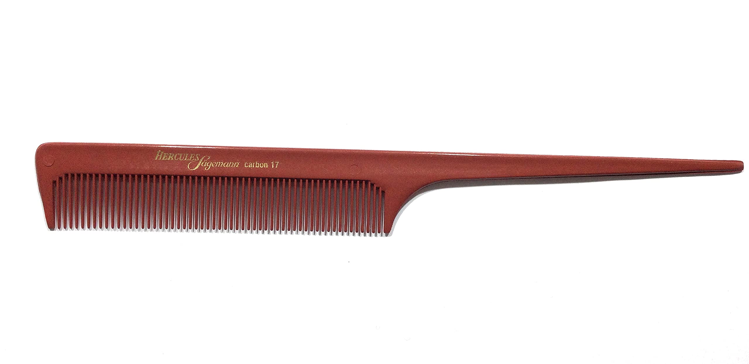 Hercules Sägemann Carbonkamm HS C17 – Profi Stielkamm, Antistatisch, 8,25 Zoll, Rot, Made In Germany