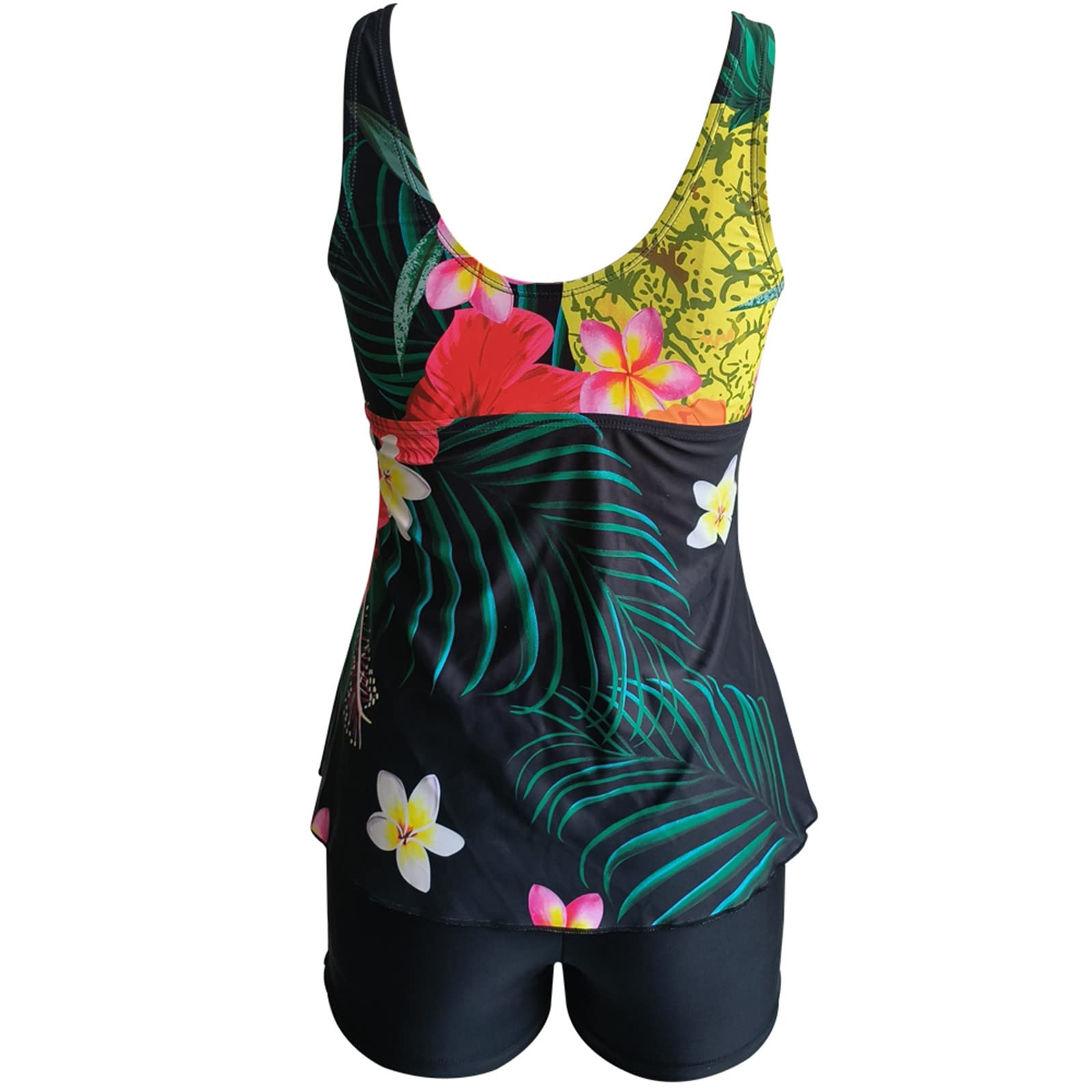 Bikini Damskie Plus Size Tankini Nadrukiem Zestaw Paskami Dwuczęściowy Strój Kąpielowy Kostiumy Kąpielowe Nadruk Push Dwuczęściowa Sukienka Plażowa Stroje