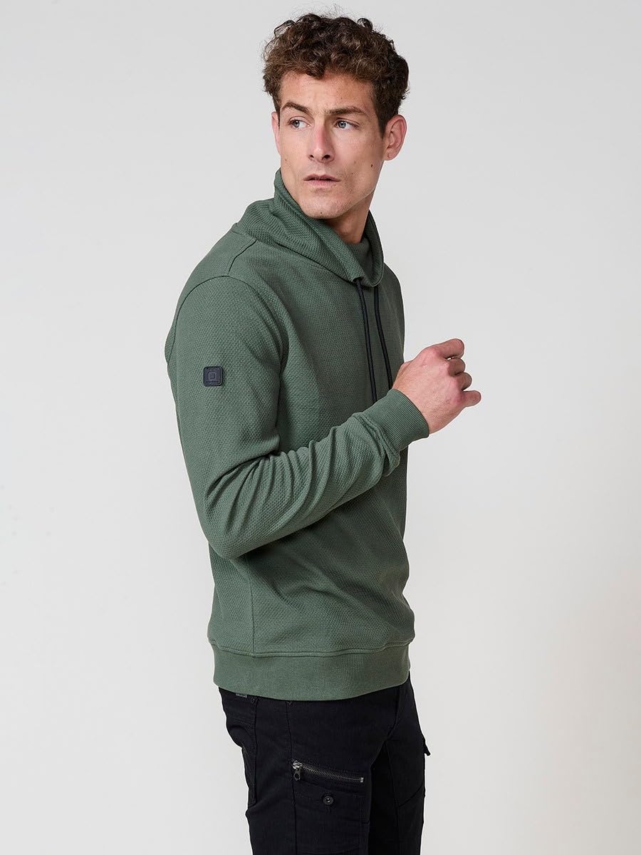Koroshi Sudadera Hombre Cuello Alto con Cordón Ajustable 2521SU32