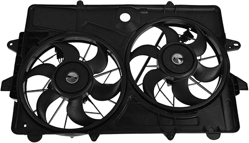 Vista 148 de TRQ Conjunto de ventilador de enfriamiento dual para radiador Compatible con 2004-2006 Lexus ES330 Toyota Camry 2004-2008 Solara LX3115111