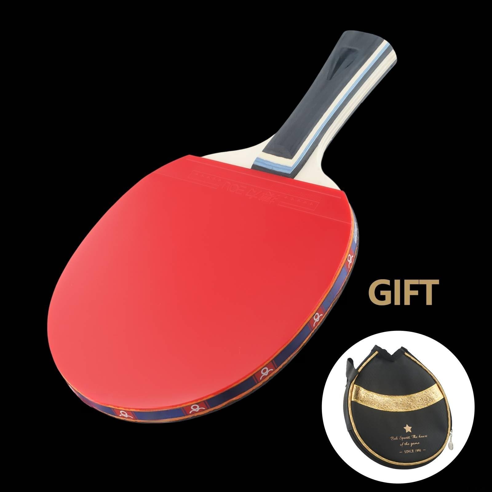 Racchetta da ping pong a 7 strati in legno con manico lungo per racchetta da ping pong per giocare a tutto tondo stile offensivo tipo di attacco con stabilità difensiva