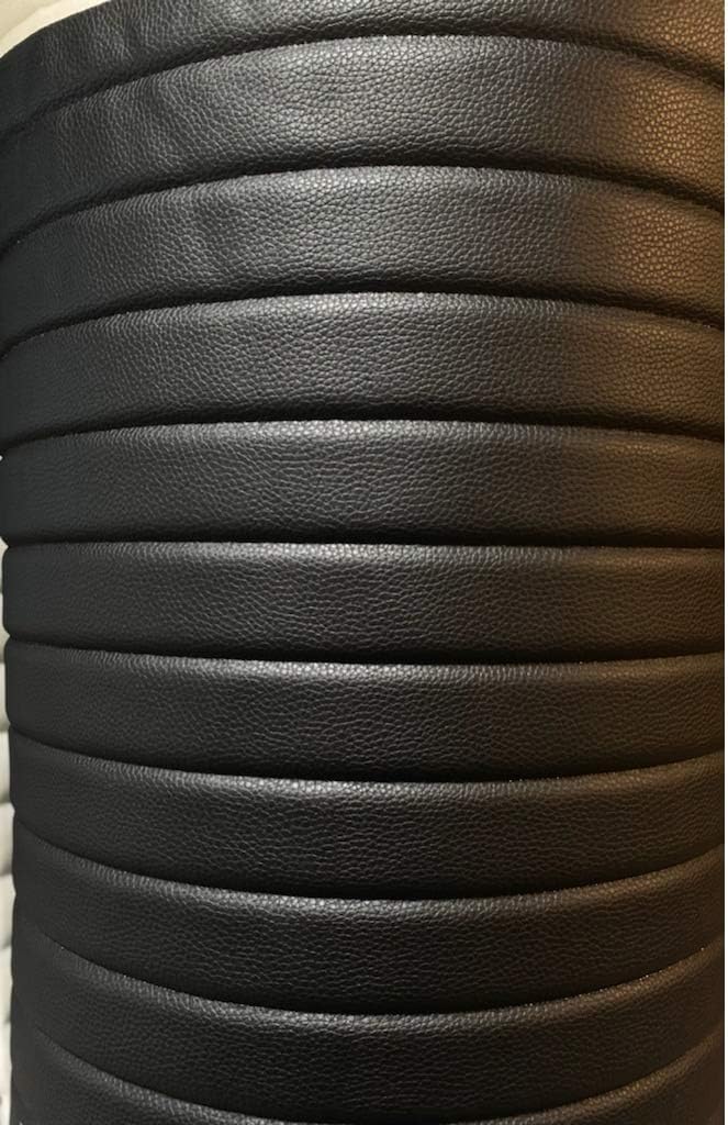 luvfabrics Diamond Quilted Faux Leather Vinyl Foam Backed- Automotive, Headliner, Furniture Upholstery, DIY Projects, Headboards, Home Decor & More! 54" Wide (2" Stripe Black)
