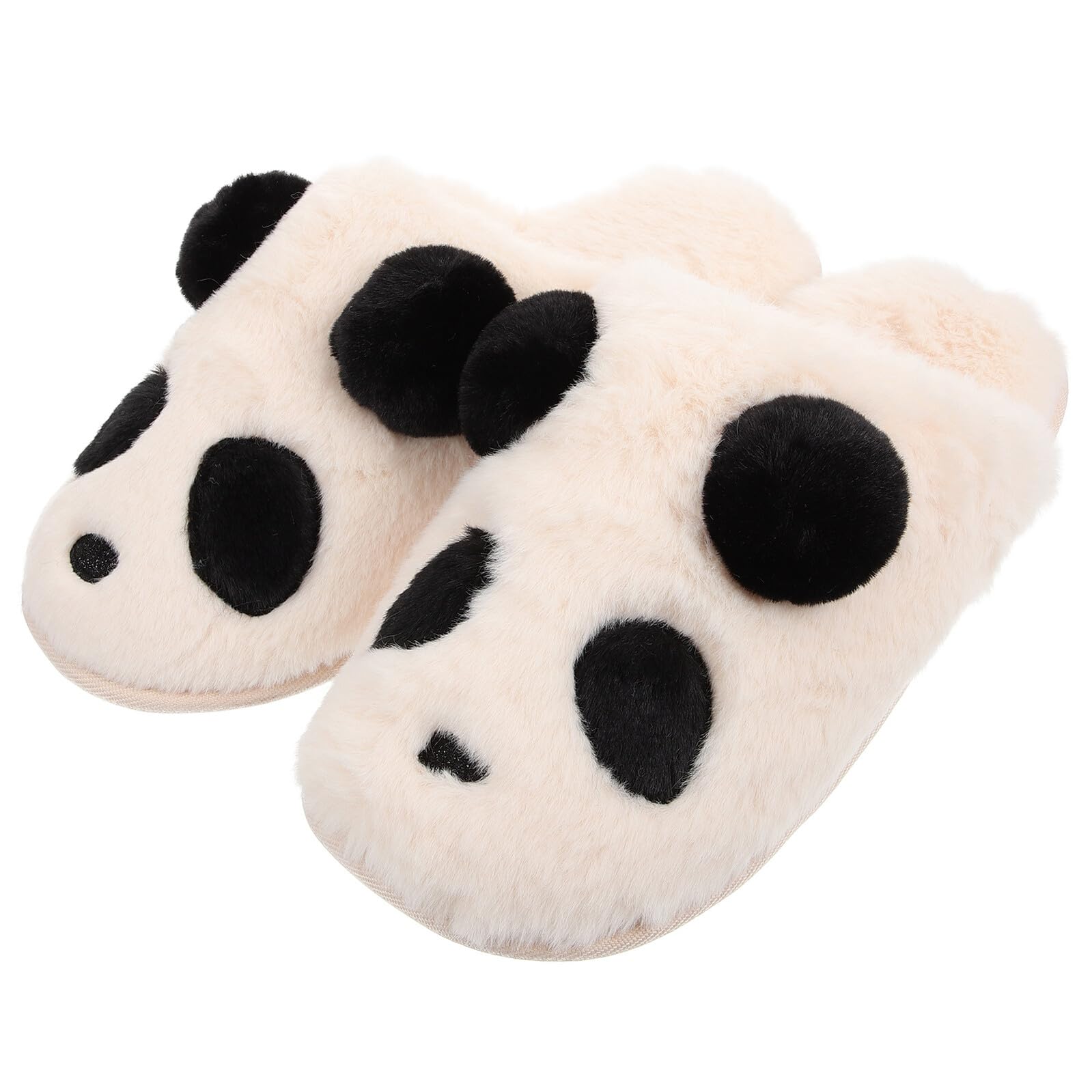 GLEAVI Pantofole Pelose da Interno Donna, Ciabatte Morbide Calde Design Panda Cartone Animato, Scarpe Carine Antiscivolo per Casa e Cosplay, Taglia 40-41 (28 Cm