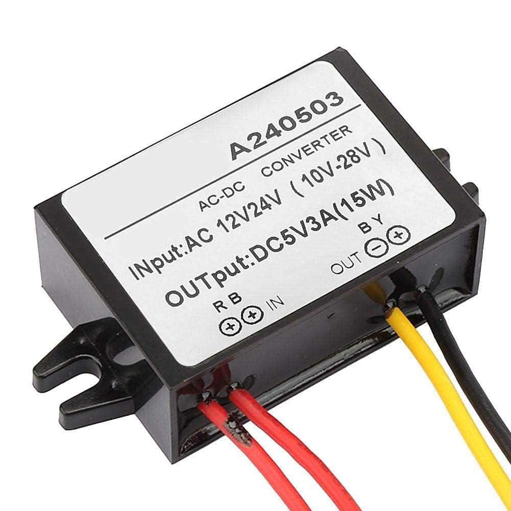 AC 12 V / 24 V na DC 5 V konwerter obniżający prąd AC-DC moduł zasilania wstecznego (3A)