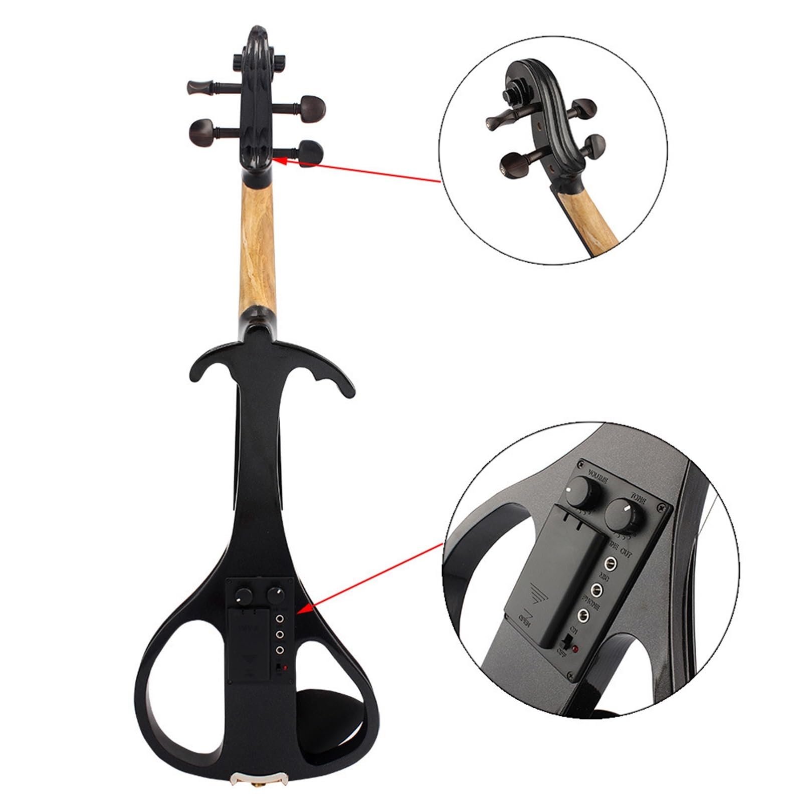 Violino Per Principianti Set Di Violino Elettrico Silenzioso In Nero Adatto Per Principianti Adulti E Esibizioni D'esame