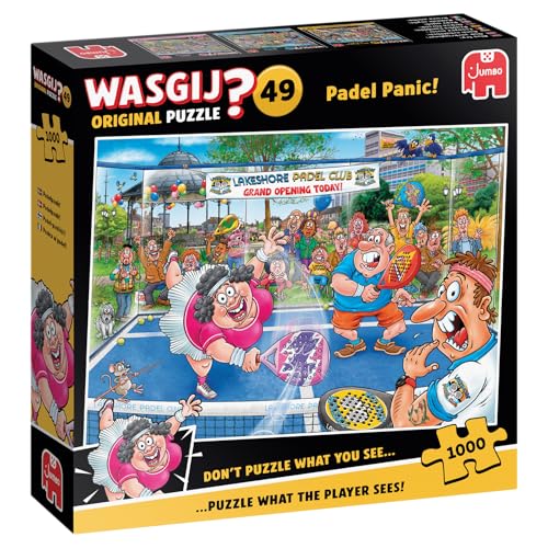 Wasgij Original 49 Padel Panic! 1000 Teile Puzzle Für Erwachsene & Teens Lustiges Kniffliges Denkspiel Puzzle Für Geburtstag & Weihnachten FSC-zertifizierte Materialien 68 x 49 cm Jumbo