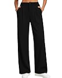 Feiersi Womens Wide Leg Pants Stretchy Work Dress Pants High Waist Business Casual Slacks Trousers 28