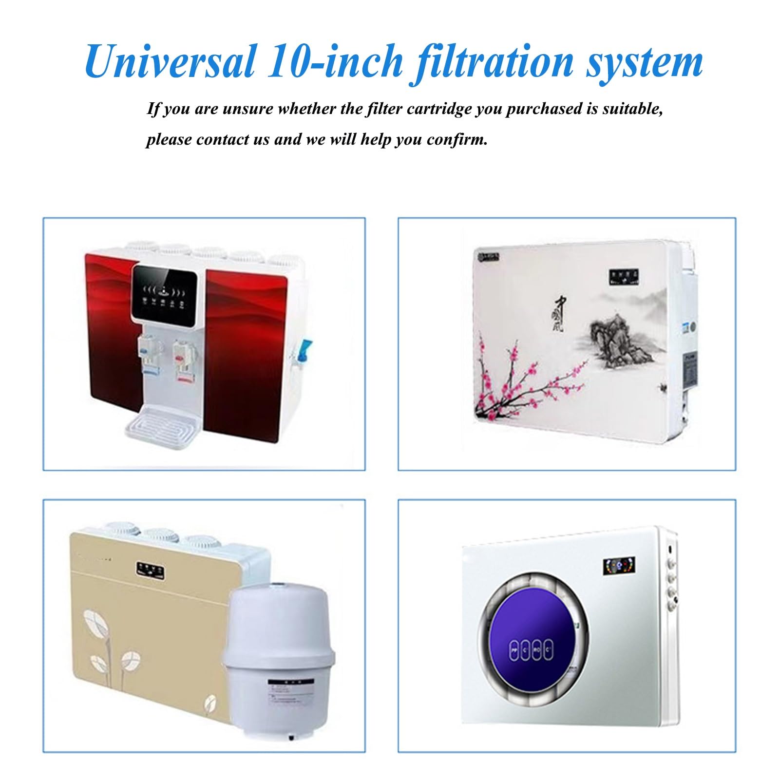 Zestaw wymiennych filtrów odwróconej osmozy, z filtrem RO 100 GPD i bawełną PP o gęstości 1 mikrona, do 10-calowego, 5-stopniowego systemu filtracji wody pod zlewem