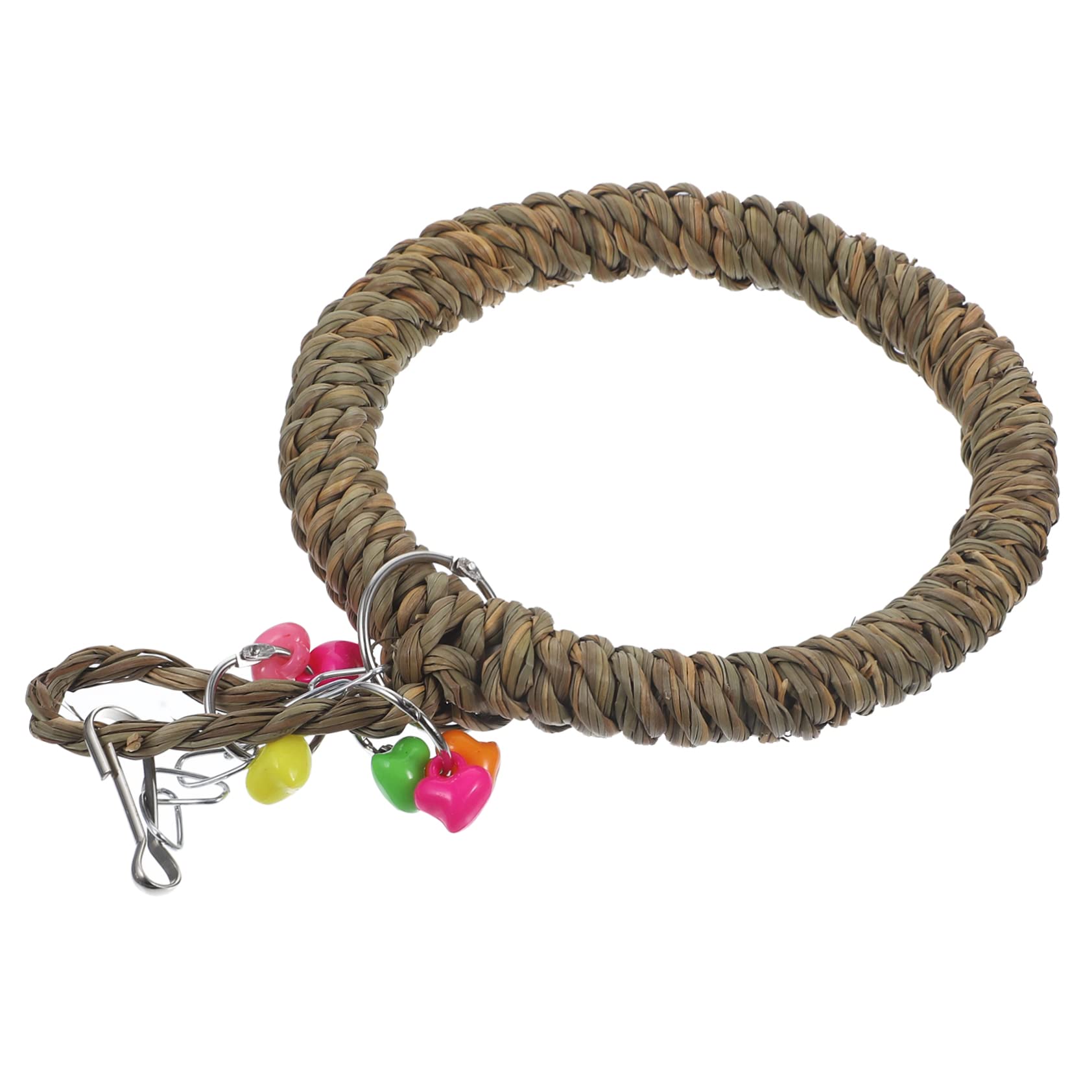 POPETPOP 5piezas Perch Stand Colgante para Pájaros Hamaca De Cuerda Natural para Periquitos y Loros Juguete De Verano para Mascotas Soporte Resistente y Duradero