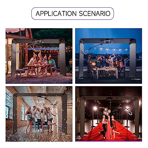 MWE Sky Overhead 360 Photo Booth for Big Parties with Software APP Remote Control Rotating 360-Degree Full Body Spin with Ring Light and Stand for up to 15 People (Booth+Arm) - Image 5