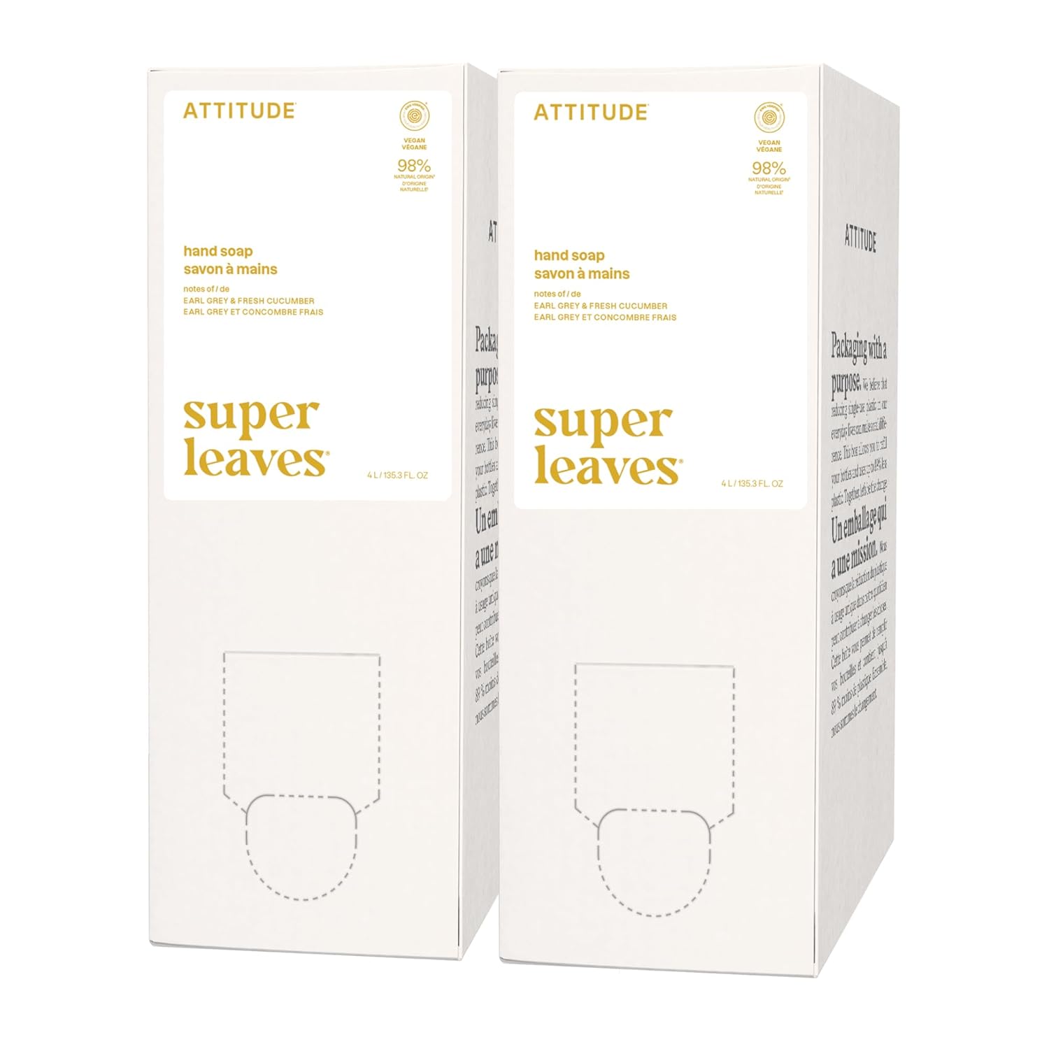 ATTITUDE Limited Edition Liquid Hand Soap, EWG Verified, Plant and Mineral-Based, Vegan Personal Care Products, Vanilla Caramel, 16 Fl Oz (Pack of 6)