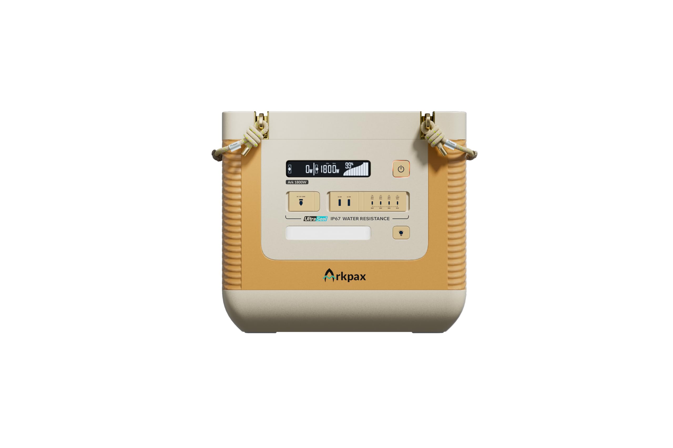 Station d'Énergie Portable Étanche IP67 - Générateur Solaire 1800W, Batterie LFP 1209Wh - Recharge Rapide 1.5h, UPS 20ms - Pour Sports Nautiques, Camping, VR et Pannes de Courant